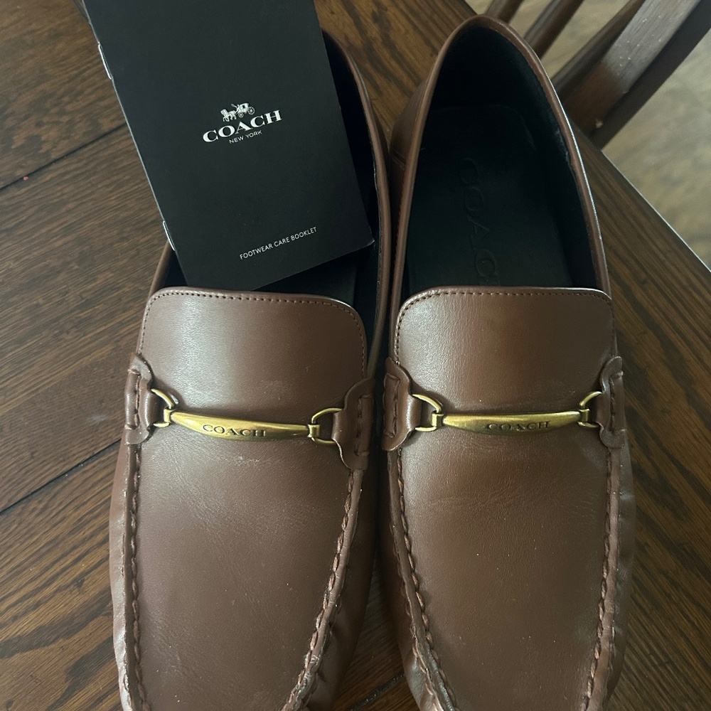 Coach Loafer, Brown Leather, New, Never worn, US Size 9.5